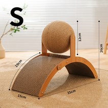 고양이구름다리 캣타워 캣폴 고양이 잡는 보드 나무 등반 프레임 수직 스크래치 방지 장난감 회전 사이잘 로프 공 타워, [02] S