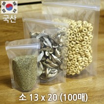 제이에스지 투명 스탠딩 지퍼백 소분 비닐백 100매, 02.소(13x20) 100매, 소(S)