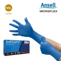 안셀 마이크로플렉스 두껍고 긴 라텍스장갑 세이프그립 SG-375 50장, S(유효기간22.10까지), 1개