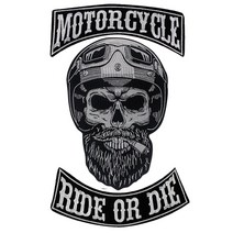 빈티지와펜 대형와펜 와팬 패치 자수 펑크 아이언 온 아플리케 헬멧 고글 해골 41