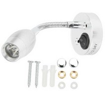 캠핑카 악세사리 카라반 트레일러 부품 노트북용 캠핑 용 민물 요트용 독서등 인테리어 벽 마운트 침대 옆 램프 유연한 구즈넥 창문 발판, 따뜻한 백색광