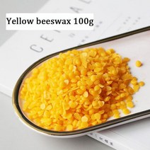 DIY 양초 만들기용 천연 소이 왁스 무연 심지 원료 수제 선물 화이트 밀랍 캔들, 01 100g Yellow beeswax