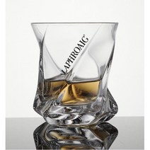 LAPHROAIG 라프로익 아일라 싱글몰트 핸드메이드 트위스트 크리스탈 위스키 글라스 220ml, 2개