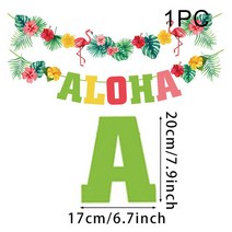 졸업식 장식 하와이 파티 열대 테이블 스커트 DIY 잔디 웨딩 생일 여름 플라밍고 루아 비치 식탁보 정원, [15] Banner A