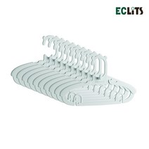 에클리츠 길이조절 아기옷걸이 아동옷걸이 10p 세트 어린이 옷걸이 클립 바지걸이 상하의옷걸이, 옷걸이(10P), 그린