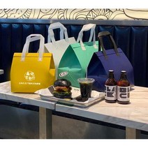 케이크 보냉백 아이스박스 업소용 쇼핑백 아이스크림 배달 포장 200개, 24 옐로우 소형 21x26x11cm 200개