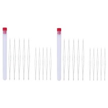STK 보석 만들기를위한 20 개의 구슬 바늘 접을 수있는 자수 바늘 팩
