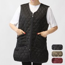 겨울 방한 누빔 생활방수 조끼 앞치마 WQA01, WQA01 카키L