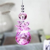 썬캐처 썬캐쳐 드림캐쳐 볼 라이트 가든 데코 선캐쳐 크리스탈 펜던트 홈 윈도우 행잉 레인보우, 분홍색