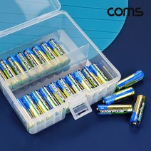 Coms IH487 건전지 케이스 투명 AA 100개 보관용, 상세 설명 참조