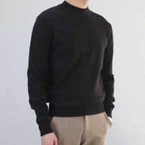 이너프데이 남자 모크넥 반폴라 니트 캐시미어 하프넥 스웨터 빅사이즈