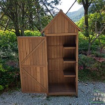 조립식 야외창고 농기구보관함 미니농막 조립창고 간이창고 야외캐비넷 소형, /, A형 브라운
