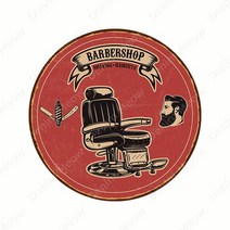 레트로 소품 신사 이발소 원형 빈티지 금속 표지판 Ciub Pub 벽 장식 수염 콧수염 플레이트 이발 플라크 N408, [01] 30CM, [10] 8