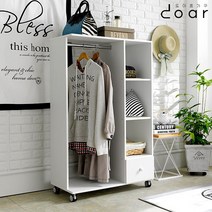 도아르 이동식 수납 2인 학생 서랍 거울 간이 낮은 원룸 틈새 아기 자취방 미니 옷장, 화이트