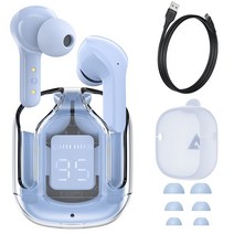 헤드셋커버 이어패드 헤드폰 커버 ACEFAST T6 TWS 이어폰 무선 블루투스 5.0, 05 ice blue