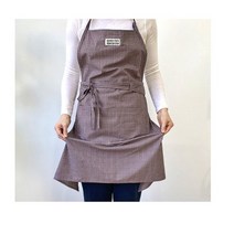 강남콩 앞치마 원피스 넉넉한 사이즈조절 카페 빈티지 파스텔톤 체크 면 허리앞치마겸용 예쁜 편한 홈웨어 유치원 패션 커플 쇼핑몰 사이즈상관없는 작업복 단체복 추천 마른남성 공방 착한가격 통통77까지, 1개입, 퍼플