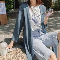 [마이더스비] 센터 린넨 롱 가디건