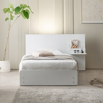 [가구야] 라무드 LED+USB 3칸서랍형 침대 (SS/Q), 06_퀸(매트별도), 내추럴오크