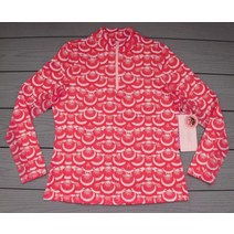 NWT GOTTEX 1/4 짚 긴팔 모의넥 여성 골프/테니스 선셔츠S렛88 대학생선물