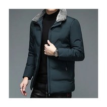 남성 겨울 라펠 파카 코트 캐주얼 방풍 재킷 프린트 오버사이즈