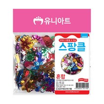 [문구조아] 유니아트 2000 스팡클 혼합 만들기 공예 재료, 5개