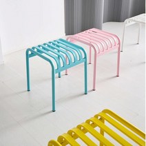 Sunshine 메탈 인테리어 스툴 발받침 낮은의자 디자이너체어, 화이트