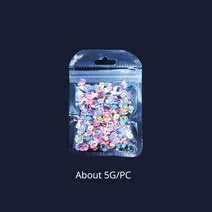 3D 다채로운 손톱 작은 꽃 과일 조각 스티커 점액 폴리머 클레이 DIY 디자인 여성 네일 아트 장식 매니큐어, 한개옵션1, 04 04