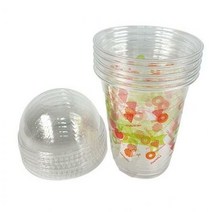 피크닉 패턴 플라스틱 테이크아웃컵 5P 아이스커피컵, 단품