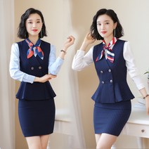 호텔 유니폼 승무원 코디네이터 사무실 실장유니폼 단체 복 가을겨울 프론트 데스크 계산원
