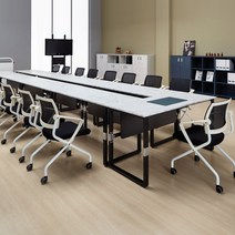 두다닥 비토 연결식 회의테이블 1200/1400/1600/1800, 블랙, 블루