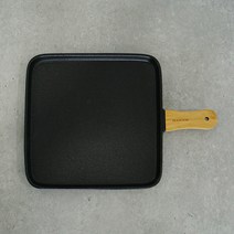 우드손잡이 블랙 무광 그릇 정사각플레이트 (대), 단품