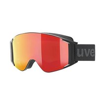 스키 보드 고글 uvex 우벡스 스노우 유니 마그넷식 착탈 미러 렌즈 안경 사용 가능 ggl 3000 TO, 블랙 매트/레드