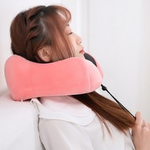 비행기 베개 여행용 휴대용 어린이 비즈 메모리폼 차목베개 목쿠션 목받침, 원더넥U형필로우-그레이