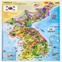 우리나라지도 자석퍼즐 대한민국지도 퍼즐 98피스 바니랜드 한국지리 교구 치매예방