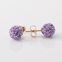 쥬골드 14K 귀걸이 골드필드 미러볼 점토볼 8mm 뒷장식 포함 14K큐빅귀걸이