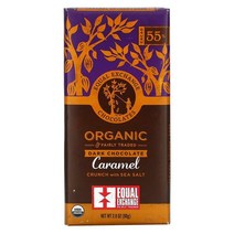 이퀄 익스체인지 다크 초콜릿 카라멜 크런치 바다 소금 79g Equal Exchange Dark Chocolate Caramel Crunch with Sea Salt
