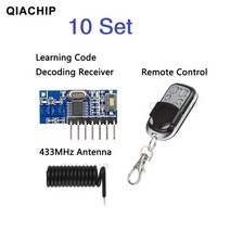 리모컨 찾기 호환 QIACHIP RF 릴레이 수신기 모듈 무선 4 채널 출력 학습 버튼 433 Mhz 제어 송신기 DI, 수신기 1개만