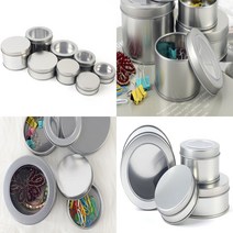 원형틴케이스 금속케이스 틴캔 철재케이스, 90x60mm - 막힘