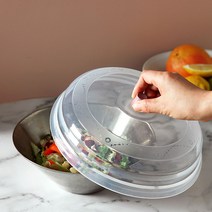 국내제작 실리콘 전자레인지 용기 접이식덮개(25cm), 단품, 1개
