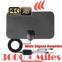 TV안테나 tv 안테나 TV안테나선 3000 마일 8k 4k dvb-t2 부스터 1080p 실내 디지털 활성 공중 hd 25db 높은 이득 box rv car antenna, 안테나 및 증폭기