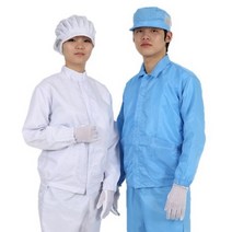 MK 제전방진복 상의 C카라 정전기방지 크린룸 제전복 방진복, M, 네이비, 1개