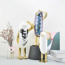 하이메아욘 조각상 Bosa 화병 세라믹 장식, 작은 흰색 20cmx10cm