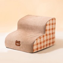 마브펫 강아지 계단 커브형 펫스텝, 브라운