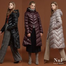 NNF 여성 샤이니 볼패딩 롱 점퍼