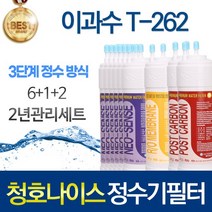 청호나이스 이과수 T-262 3단계 고품질 정수기 필터 호환 1년세트, 선택02_2년관리세트(6+1+2=9개)