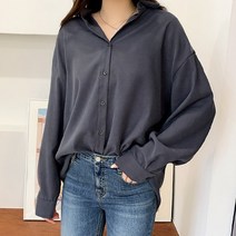 티데일리 베로 루즈핏 소프트 셔츠 여성용 무지 기본 남방