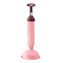 헤비 듀티 화장실 플런저 망원경 알루미늄 핸들 모든 각각 디자인 화장실 막힘 제거 범용 화장실 플런저, 분홍색