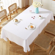 대형 식탁보/ 큰 테이블보/웨딩 화이트 8~10인용-220x150cm / 국내 당일발송-신데렐라 데코, 6인용(180x150cm), 웨딩 화이트
