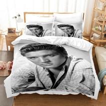 미니트레일러 미니카고트레일러 캠핑 트롤리 웨건 엘비스 프레슬리 락 가수 3D 침구 세트 소프트 듀벳 커, 03 Us Queen 228x228cm, 10 10