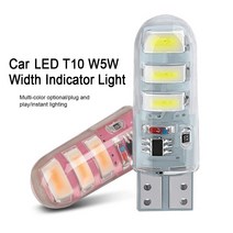 LED T10 스트로브 라이트 자동차 램프 W5W 캔버스 깜박이 신호 전구 자동차 너비 조명 스트로보스코프 클, 06 Pink_02 10pcs